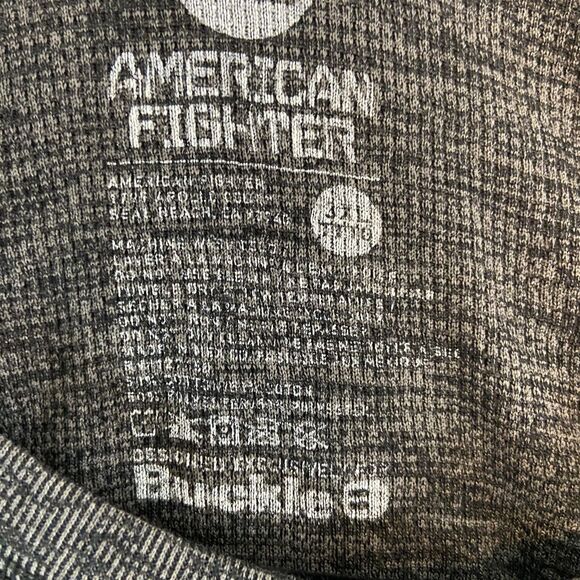 American Fighter Fowler Thermal Top Mens 3X Gray Waffle Knit Long Sleeve Graphic - Picture 4 of 5